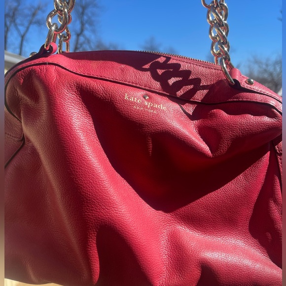 Kate Spade Pink Gold chain Leather purse - Picture 8 of 11